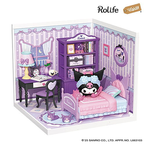 [DWL03: Kuromi's Bedroom (Japanese Instruction Manual)] Rolife ROBOTIME tukurundesu DIY Miniature House [m-s]
