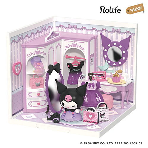 [DWL04: Kuromi's Dressing Room (Japanese Instruction Manual)] Rolife ROBOTIME tukurundesu DIY Miniature House [m-s]