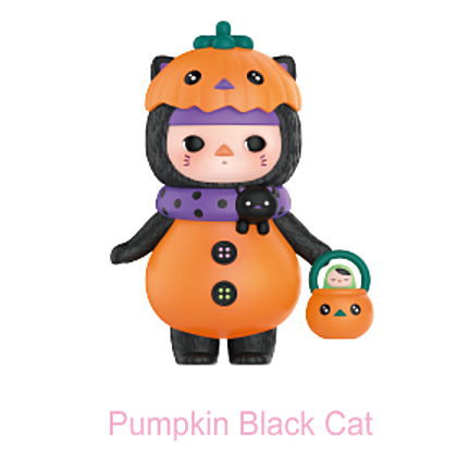 POPMART PUCKY Monster Babys Series [6.Pumpkin Black Cat]