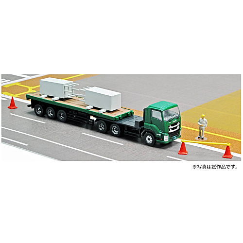 GJ! Hataraku Norimono Hyakkei 002 Miraiwokizuku Kensetsu Genba [6.Material transport trailer Isuzu Giga + Building construction materials + Worker figure]