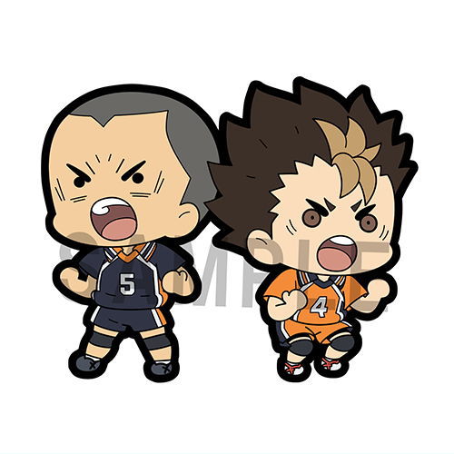 Rubber Mascot Buddy Colle Haikyu !! [2.Ryunosuke Tanaka & Yuu Nishinoya]