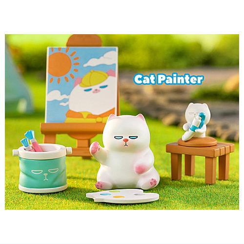 POPMART VIVICAT Courtyard Series Prop [2.Cat Painter]