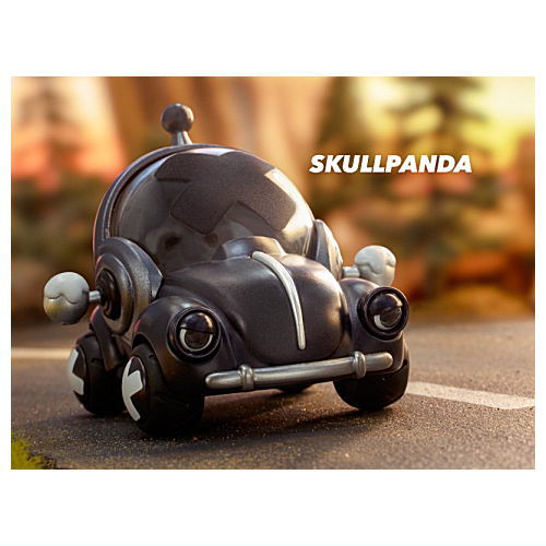 POPMART POPCAR Happy Weekend series [3.SKULLPANDA]