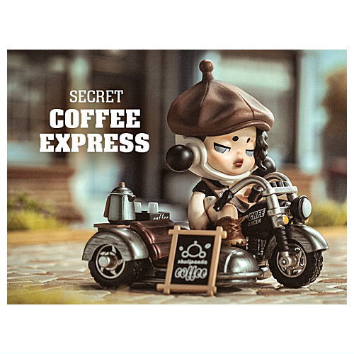 POPMART SKULLPANDA Laid Back Tomorrow series [10.Secret: COFFEE EXPRESS]