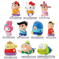 GASHABOX Crayon Shin-chan x Sanrio Characters Narabundesu. [All 10 type set (Full Complete)]