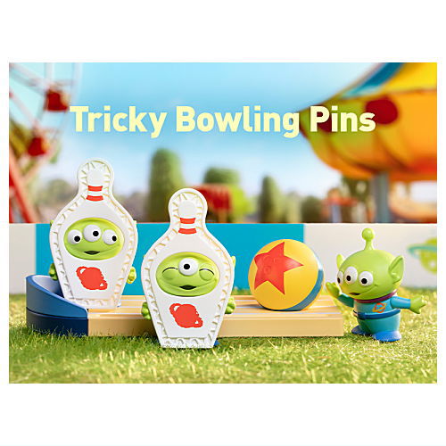 POPMART Disney/Pixar ALIEN PARTY GAMES Series Scene Set [6.Tricky Bowling Pins]