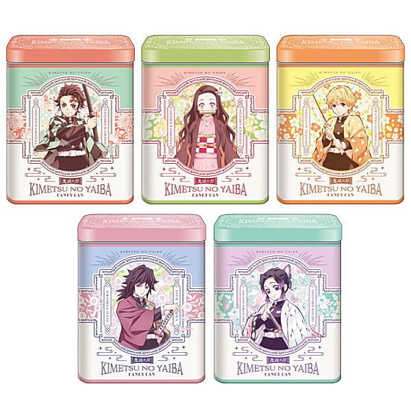 Kimetsu no Yaiba CANDY Tin Collection Part.3 [Assorted 5 type set (1.Tanjiro Kamado/2.Nezuko Kamado/3.Zenitsu Agatsuma/5.Giyu Tomioka/6.Shinobu Kocho)]