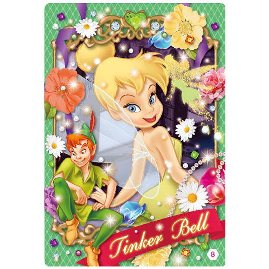 Disney 3D illusion card chocolate snack [8.Tinker bell]