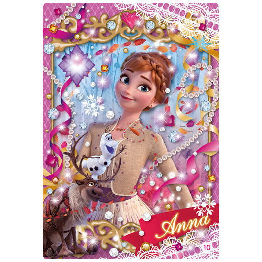 Disney 3D illusion card chocolate snack [10.Anna]