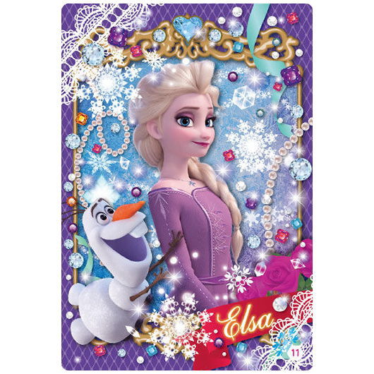 Disney 3D illusion card chocolate snack [11.Elsa]