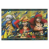 ONE PIECE Wafer Part.9 Hangeki no Noroshi [27.Secret 1: No.9-SEC1 Law & Luffy & Kid (Holonis & Holo Foil stamped)]