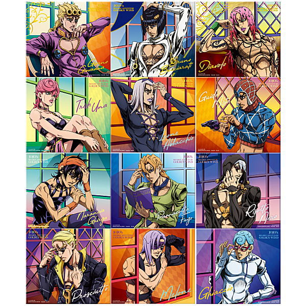JoJo's Bizarre Adventure Golden Wind canvas style - Canvas Style- [All 12 type set(Full Complete)]