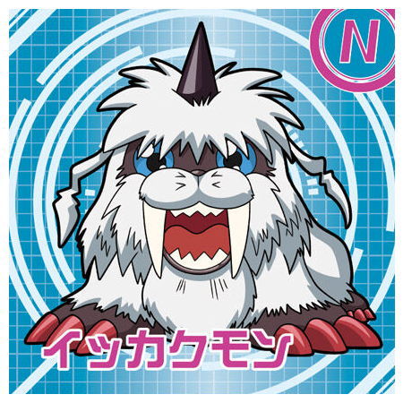 Digimon Sticker Chocolate Snack [6.(31) Ikkakumon (N)]