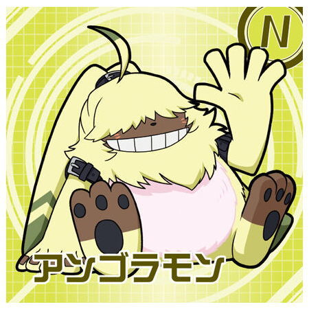 Digimon Sticker Chocolate Snack [23.(48) Angoramon (N)]