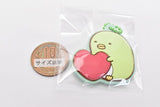 Sumikkogurashi Pukkuri Rubber Mascot Gummy [2.Penguin? x Heart]