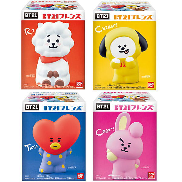 BT21 Friends [Assorted 4 type set (2.RJ/5.CHIMMY/6.TATA/7