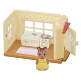 Sylvanian Families Mini Series Large House with Light (Kabaya original shokugan) [4.Kitchen and walnut squirrel girl (Saffron)]