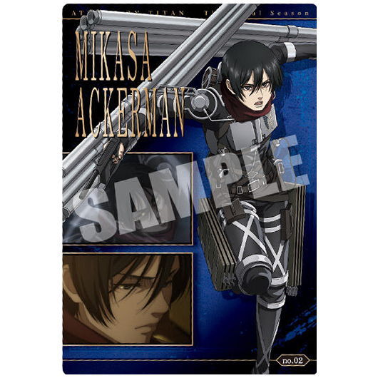 Attack on Titan The Final Season Wafer [2.Mikasa Ackerman (Character Card)]