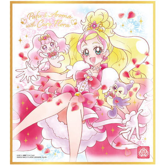 PreCure Shikishi ART Part.6 [9.Pafu & Aroma with Cure Flora (Golden foil stamping)]