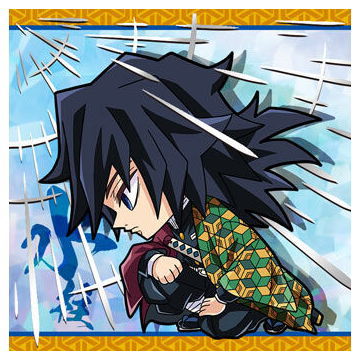 Niforamtion Kimetsu no Yaiba Deformed Style Sticker Wafer Part.6 [15.Giyuu Tomioka (Super rare)]