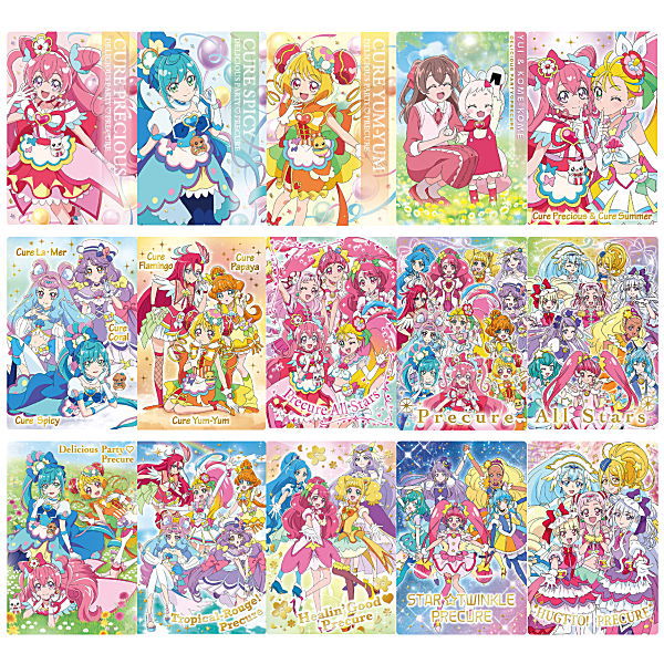 PreCure All Stars KiraKira Card Gummy [All 15 type set(Full Complete)]