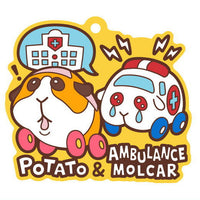 PUIPUI Molcar Pukkuri Rubber mascot Gummy [2.Potato & Emergency Molcar]