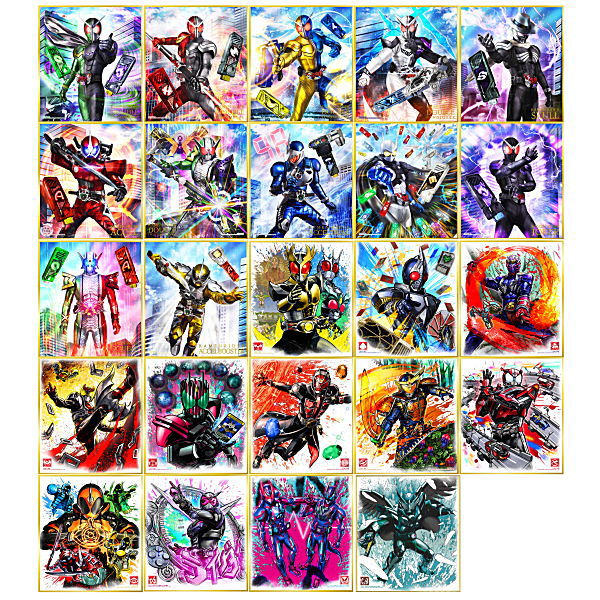 Kamen Rider Shikishi ART Selection Feat. Kamen Rider W [All 24 type set(Full Complete)]