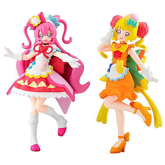 Delicious Party Pretty Cure Cutie Figure [Assorted 2 type set (1.Cure Precious/3.Cure Yum-Yum)]