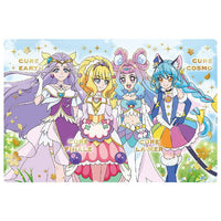 Movie Delicious Party Pretty Cure Yumemiru Okosama Lunch! KiraKira Card Gummy [16.Cure Earth & Cure Finale & Cure La Mer & Cure Cosmo(Gold foil stamped)]