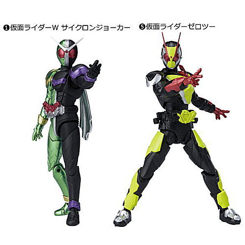 SHODO DOUBLE CROSS Kamen Rider [Assorted 2 type set (1.Kamen Rider W CycloneJoker/5.Kamen Rider Zero-Two)]