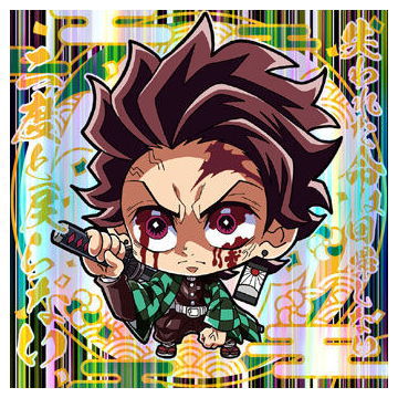 Niforamtion Kimetsu no Yaiba Deformed Style Sticker Wafer Part.8 [6.Tanjirou Kamado (Super rare)]