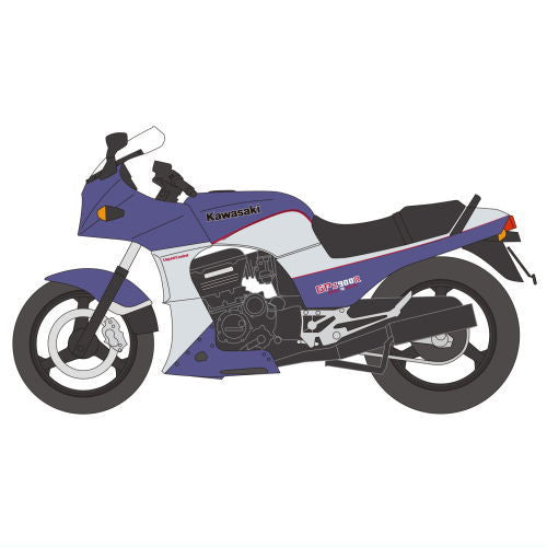 1/24 Vintage Bike Kit Vol.9 KAWASAKI GPZ 900R [1.1984 A1 European Specs Luminous Polaris Blue x Galaxy Silver]