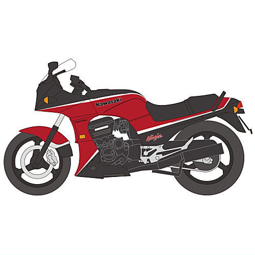 1/24 Vintage Bike Kit Vol.9 KAWASAKI GPZ 900R [2.1985 A2 North American Specs Ebony x Firecracker Red]