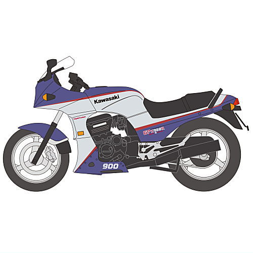 1/24 Vintage Bike Kit Vol.9 KAWASAKI GPZ 900R [3.1985 A2 Australian Specs Luminous Polaris Blue x Galaxy Silver]