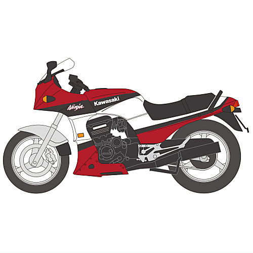 1/24 Vintage Bike Kit Vol.9 KAWASAKI GPZ 900R [4.1986 A3 North American Specs Firecracker Red x Pearl Alpine White]