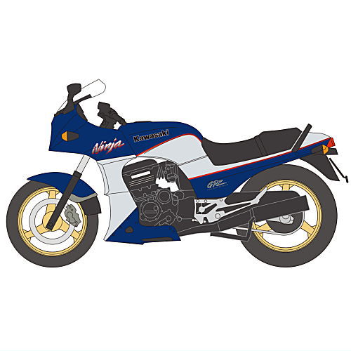 1/24 Vintage Bike Kit Vol.9 KAWASAKI GPZ 900R [8.1992 A9 Metallic Polaris Blue x Galaxy Silver]