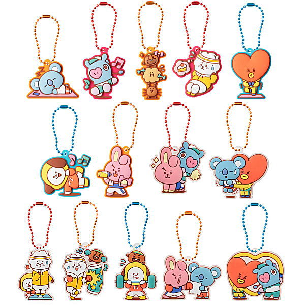 BT21 Pukkuri Rubber mascot Part.3 [All 14 type set(Full Complete)]