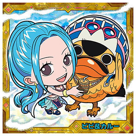 Niforamtion ONE PIECE Pirate Sticker Wafer LOG.4 [9.Vivi & Karoo (Super Rare)]