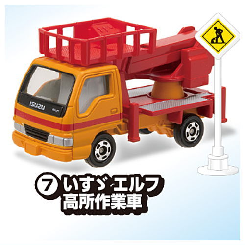 Tomica Road Sign Set Part.9 [7.Isuzu Elf aerial work platform]