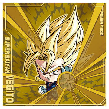 Dragon Ball Super Warrior Seal Wafer Super Ultimate Sparking!!! [24.Vegetto (Gold Rare)]