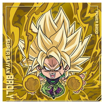 Dragon Ball Super Warrior Seal Wafer Super Ultimate Sparking!!! [28.Broly (Gold Rare)]