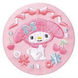 Sanrio characters embroidery can badge with biscuit [2.My Melody]