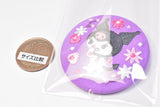 Sanrio characters embroidery can badge with biscuit [3.Kuromi]