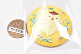 Sanrio characters embroidery can badge with biscuit [6.Pompompurin]