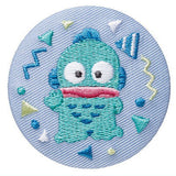 Sanrio characters embroidery can badge with biscuit [8.Hangyodon]