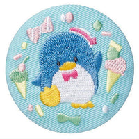 Sanrio characters embroidery can badge with biscuit [9.Tuxedo Sam]