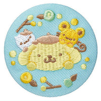 Sanrio characters embroidery can badge with biscuit [11.Pompompurin 2]