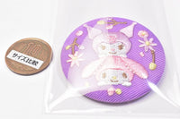 Sanrio characters embroidery can badge with biscuit [14.My Melody Kuromi]