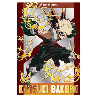 TV Anime My Hero Academia Wafer [22.Katsuki Bakugo (Special character card) (Rare) (Gold foil stamping)]