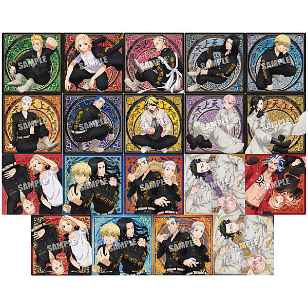 Mashikaku STYLE Tokyo Revengers Square Wafer [All 19 type set (Full Complete)]